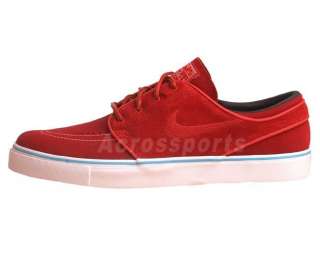 Nike Zoom Stefan Janoski SB Red Suede White Blue Skate Boarding Shoes 