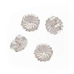 Sterling Silver Large Fancy Earring Backs (Case of 4)  Overstock