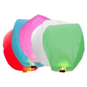 50pc Fire Sky Lantern (Kongming Lantern) Color Mix   Red/Green/Blue 