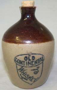 Old Mini Advertising Continental Whiskey Stoneware Jug  