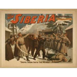  Poster The new Siberia by Bartley Campbell. 1896