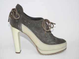 TAPEET Gray Croco Emobossed Lace Up Boot Shoe 38.5 NIB  