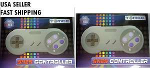 TWO 2 NEW CONTROLLERS FOR 16 BIT SNES SUPER NINTENDO & FC TWIN SYSTEM 