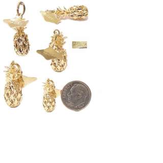 Gorgeous 14K Gold Hawaiian Pineapple Charm, Pendant  
