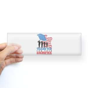 Bumper Sticker Clear US Military Army Navy Air Force Marine Corps 