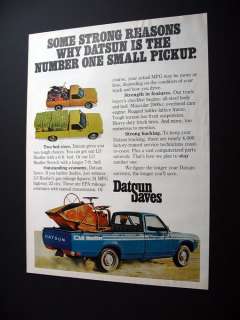 Datsun Lil Hustler Pickup Truck 1976 print Ad  
