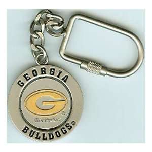 Georgia Bulldogs Nickel Spinner Key Chain  Sports 