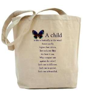   Child is Like a Butterfly   Autism Tote Bag by  Beauty
