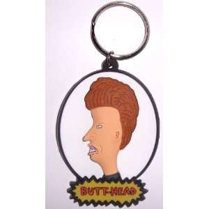  Beavis And Butthead ~ Butthead Rubber Keychain ~ Side View 