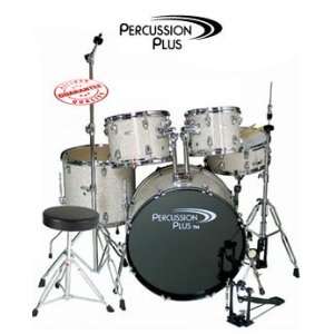    PERCUSSION PLUS 5 PIECE DRUM SET RED PEARL Musical Instruments