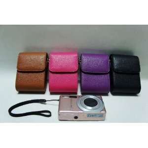  Purple Leather Camera case for SAMSUNG WB650/700: Camera 