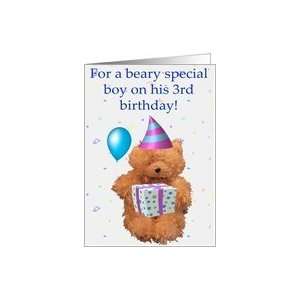  Beary Special 3rd Birthday Boy, Blank Card: Toys & Games