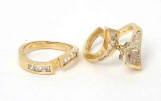 NEW 14k GOLD DIAMONDS SOLITAIRE RING MOUNTING SET  