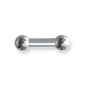    Int Thrd SGSS BB w 2 Stl Balls 4G (5.1mm) 1/2 (13mm) Long Jewelry
