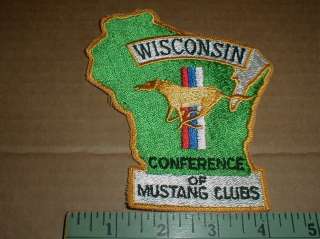 Wisconsin Ford Conference Mustang Club old Jacket coat Vintage Patch 