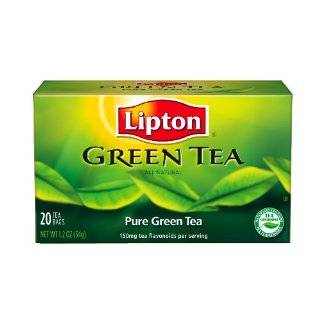 Lipton Green Tea, Mint Flavor, Tea Bags, 20 Count Boxes (Pack of 6 