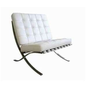  Alphaville Pamplona White Leather Cushions Chair Alphaville 