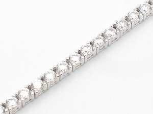   UNIQUE DIAMOND SET WHITE SAPPHIRE ROUND TENNIS BRACELET GIFT NEW