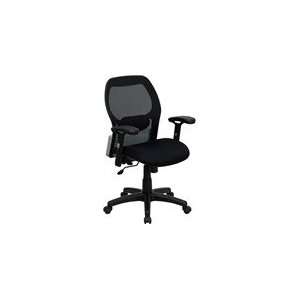   Back Super Mesh Office Chair with Black Fabric Seat: Office Products