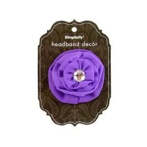  Simplicity Headband Decor Flower Cabbage Rose 2 Beauty