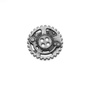  Antiqued Silver Plated Steampunk Gears 4 Hole Button 22 