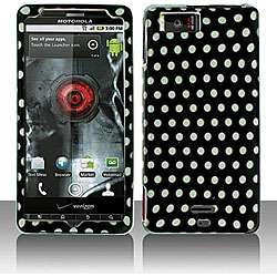 Motorola Droid X MB810 Polka Dots Snap On Protective Case Cover 