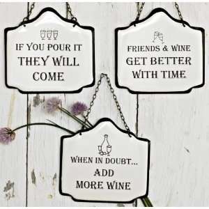  America Retold Wine Signs, Set of 3: Home & Kitchen