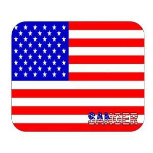  US Flag   Sanger, California (CA) Mouse Pad Everything 