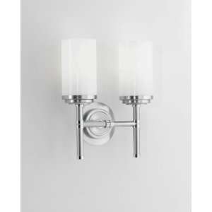 Robert Abbey C1325 Halo   Two Light Wall Sconce, Brushed Chrome with 