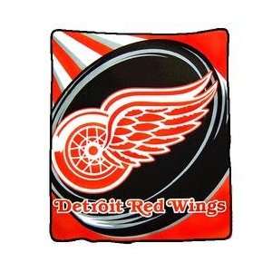  Detroit Red Wings NHL Royal Plush Raschel Blanket (700 
