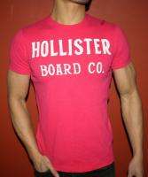   2012 HOLLISTER HCO MUSCLE SLIM FIT T SHIRT PINK BOARD CO MENS L  