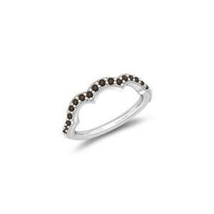  0.35 Cts Champagne Diamond Wrap Ring in 14K White Gold 8.5 