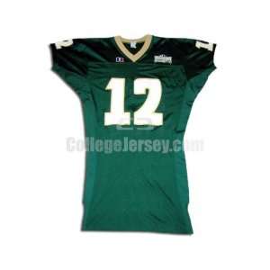 Green No. 12 Game Used Colorado State Russell Football Jersey (SIZE 46 