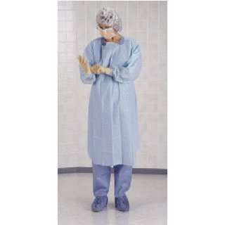 Medline NONTH200 Thumbs Up Blue Polyethylene Isolation Gown, XL [pack 