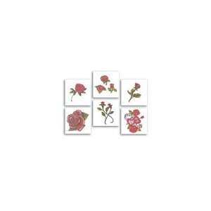  1.5 Rose Temporary Tattoos,: Sports & Outdoors