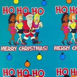 Ho Ho Ho Merry Christmas Gift Wrap Joke Gag Funny Christmas Wrapping 