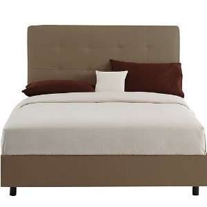 Skyline Furniture Double Button Tufted Bed in Khaki   Full 