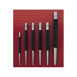  117D Center Punch With Round Shanks, 4 Length, 5/32 Tapered Point 
