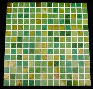 Mixed Ever Green Color Mosaic Glass Tile Kitchen & Bath  
