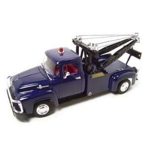 1956 FORD F 100 TOW TRUCK NO LOGO BLUE 1:18 DIECAST MODEL 