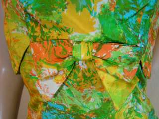 VINTAGE MARDI GRAS 50s Colorful Artistic DRESS GOWN 10  