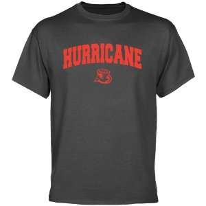  Tulsa Golden Hurricane Charcoal Logo Arch T shirt Sports 