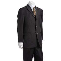 Luca Bertoni Mens Dark Brown Pinstripe Suit  Overstock