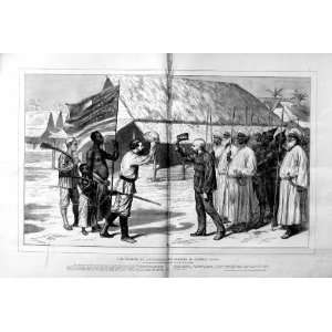  1872 Livingstone Stanley Meeting Africa Natives Print 