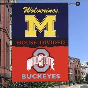 Michigan Wolverines   Ohio State Buckeyes 28x40 Double Sided House 