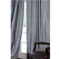 Signature Light Blue Cotton/ Silk blend 96 inch Curtain Panel