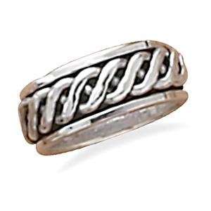  Spin Ring Celtic Braid Design Sterling Silver , 9: Jewelry