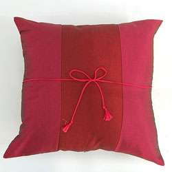 Silky Two tone Rich Cranberry Cushion Cover  