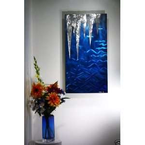 Modern Metal Wall Art, Winter Art Ice Glacier Design by Wilmos Kovacs 