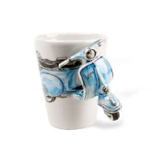 Vespa 3D Ceramic Mug   Blue